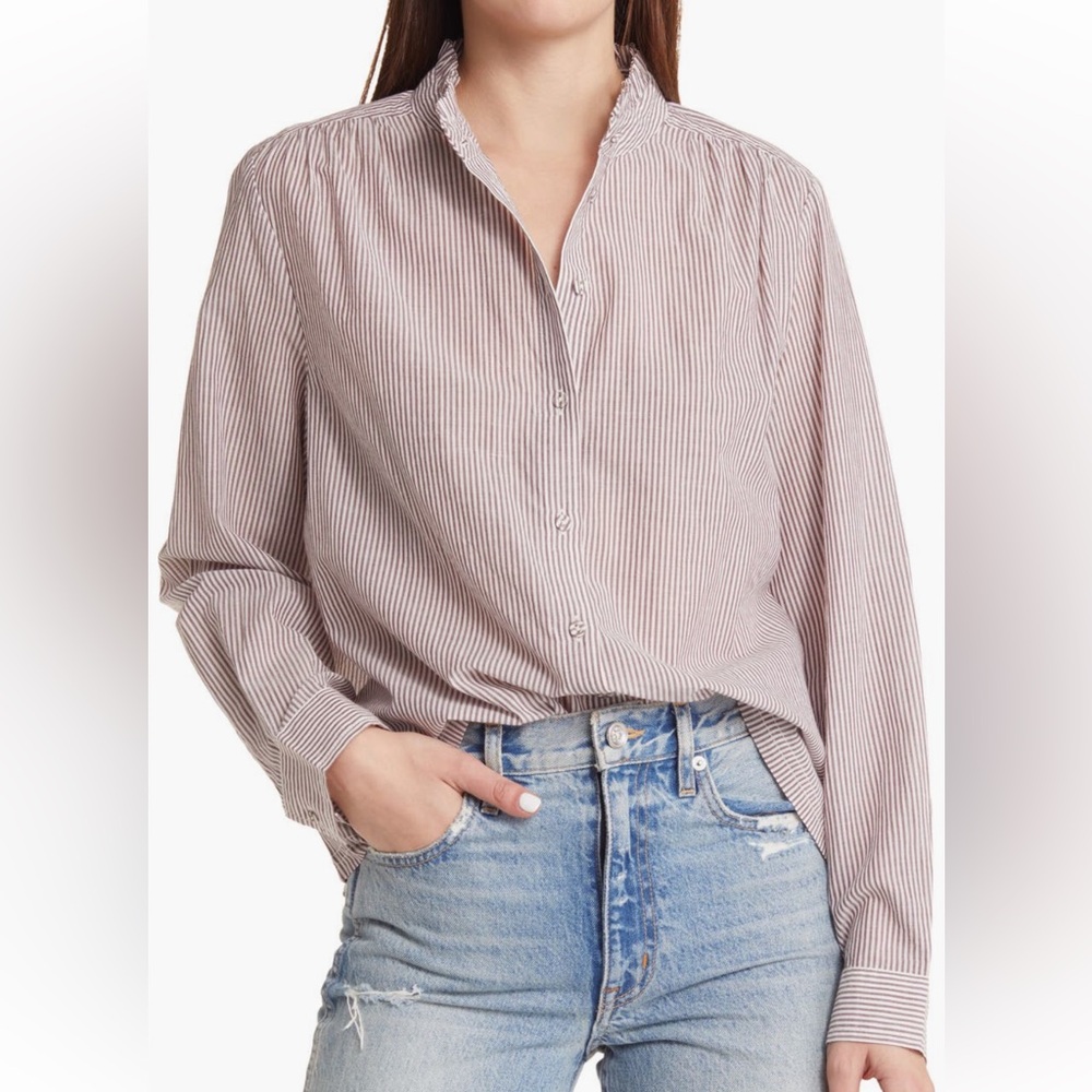 Treasure & Bond Cotton Button-Up Shirt